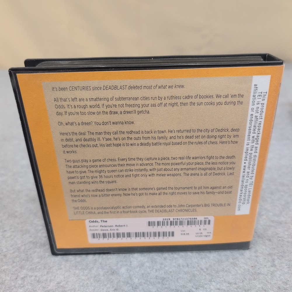 The Odds Robert J Peterson Audiobook 8 CD Unabridged Post-Apocalyptic Comedy VG+ - Picture 2 of 2